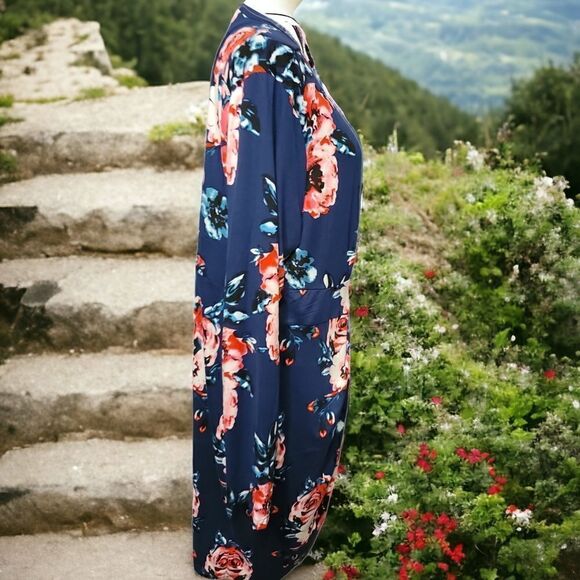 Floral Print Overlap Front Dress Size 4XL NWOT - Picture 4 of 8